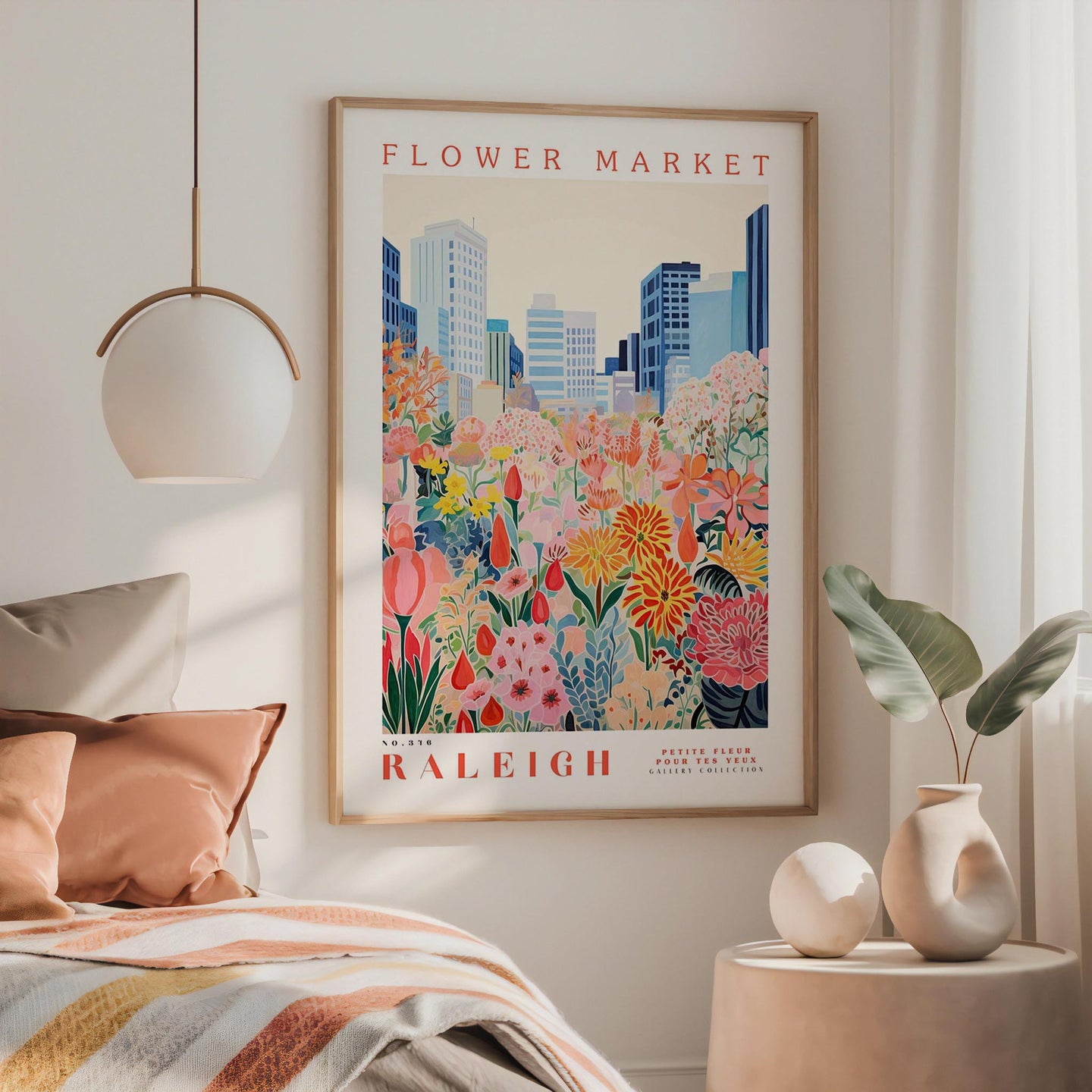 Raleigh Flower Market Poster