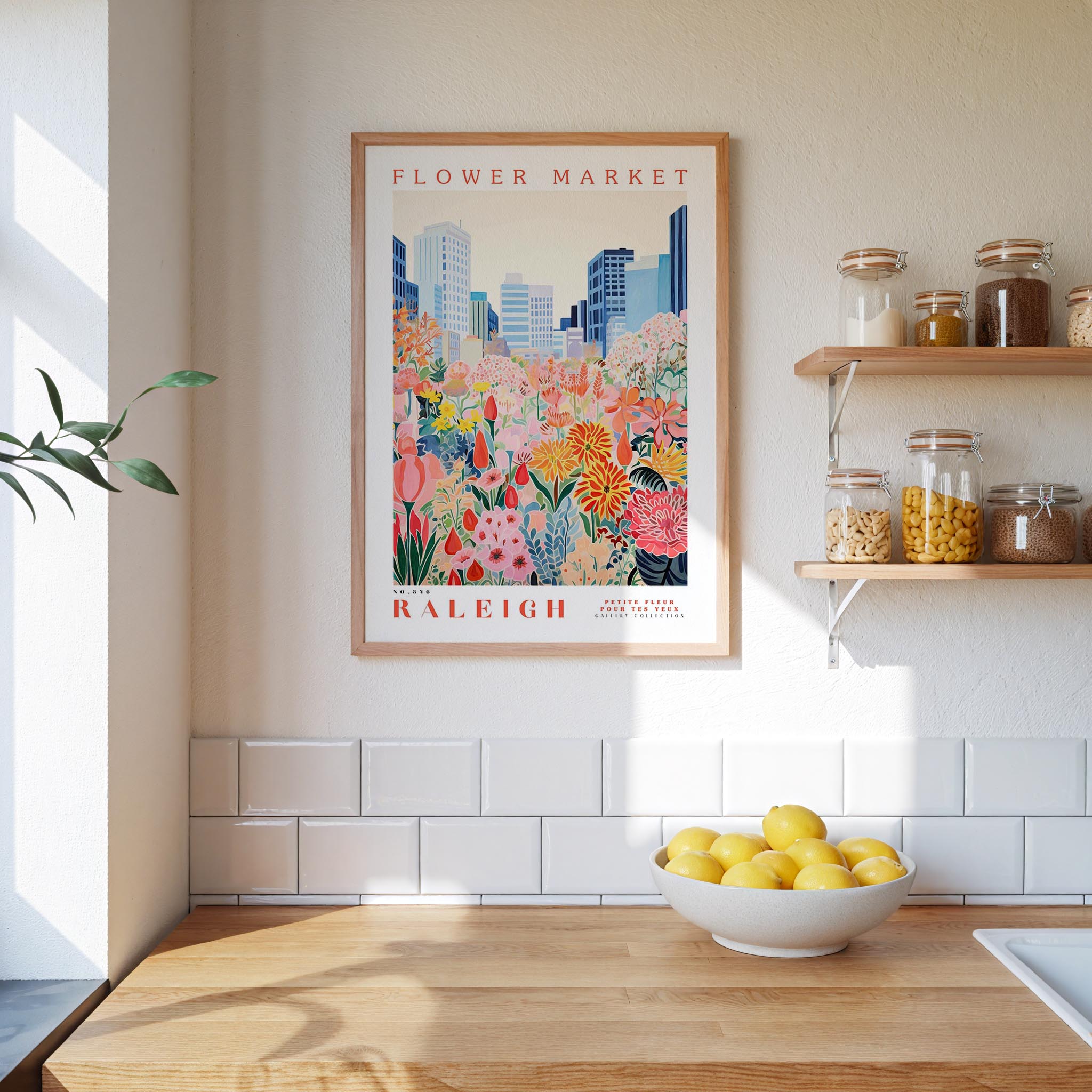 Raleigh Flower Market Poster