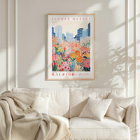 Raleigh Flower Market Poster