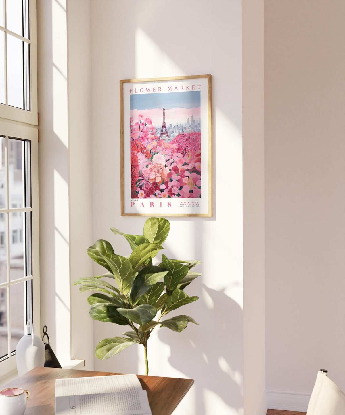 Paris Flower Poster