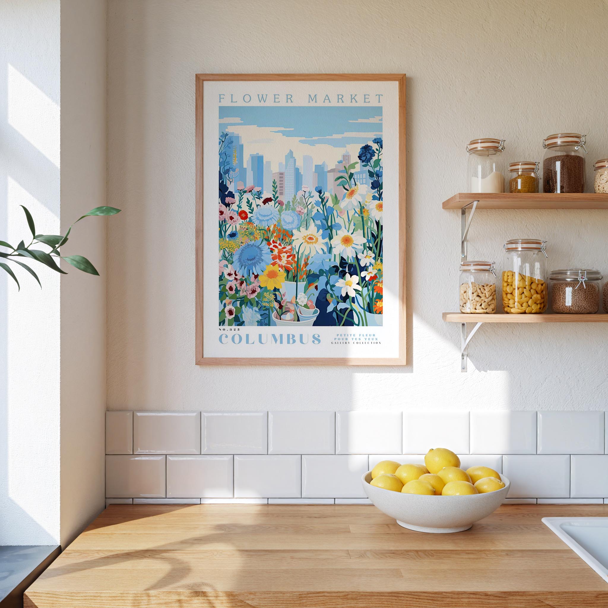 Columbus Flower Market Poster