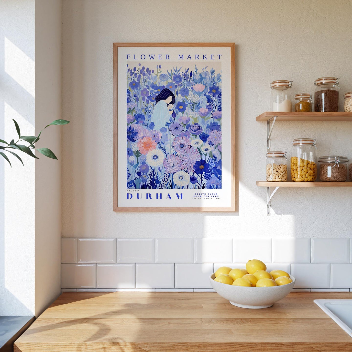 Durham Flower Market Poster