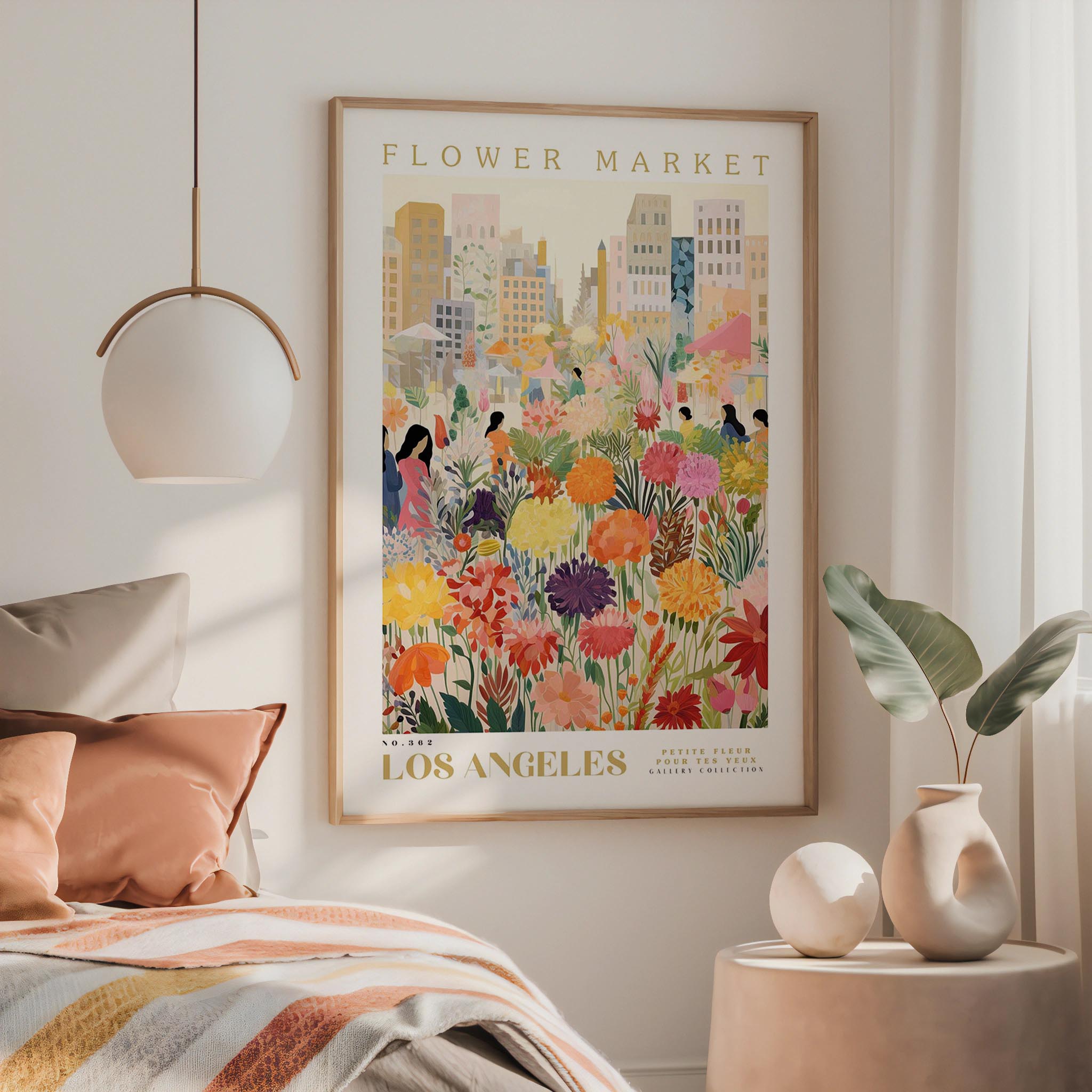 Los Angeles Flower Market Poster