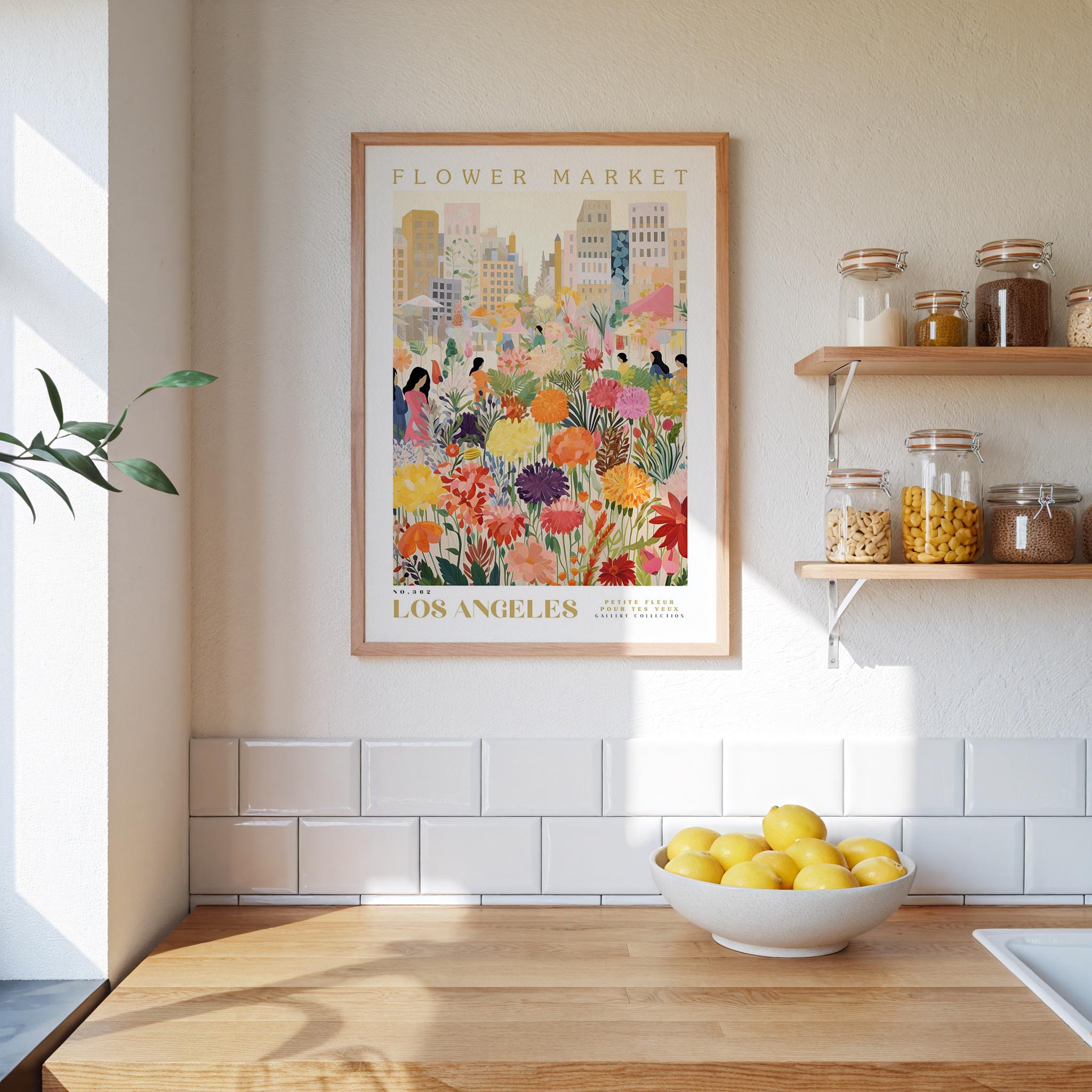 Los Angeles Flower Market Poster