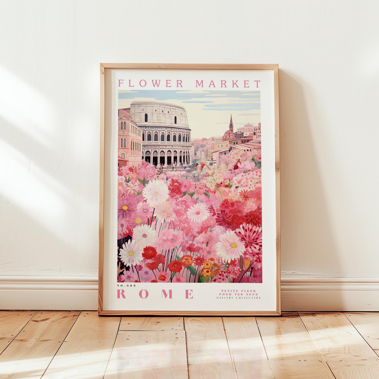 Rome Flower Market Art Print