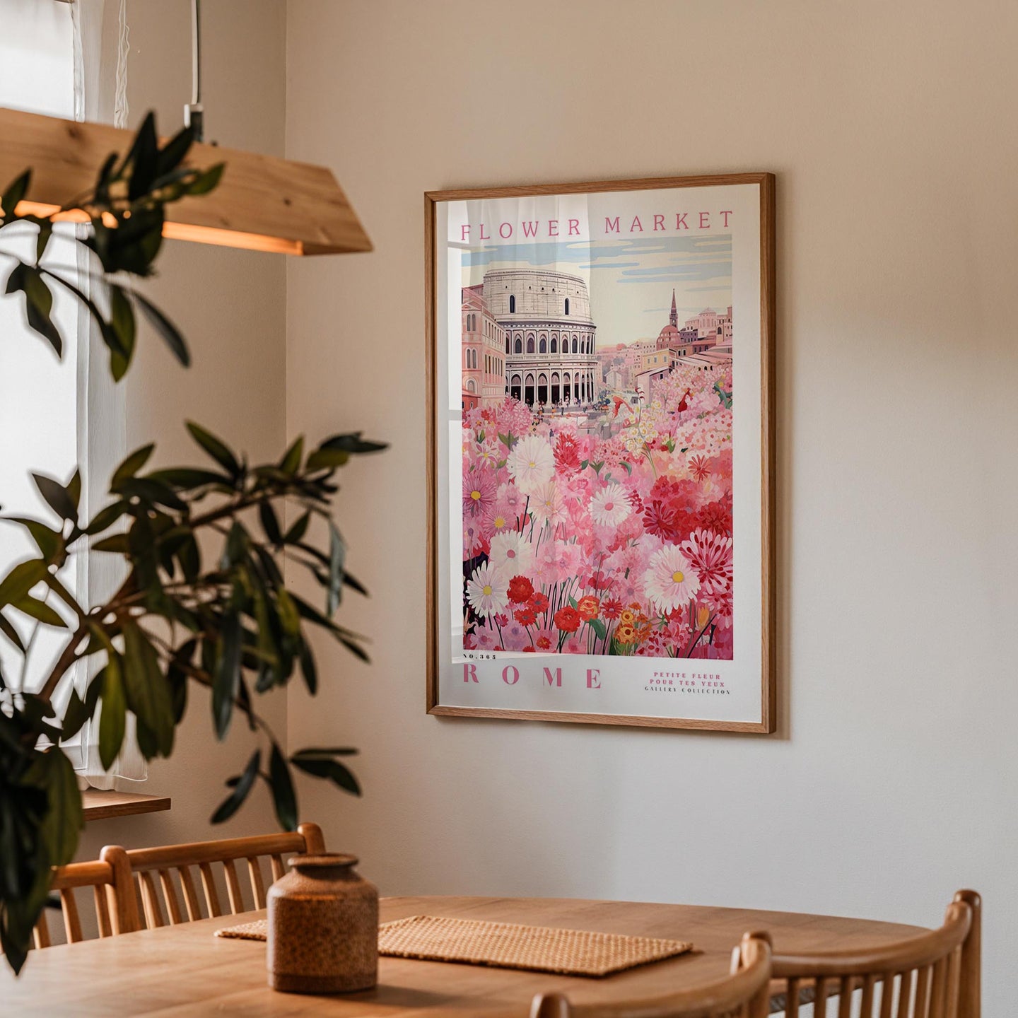 Rome Flower Market Art Print