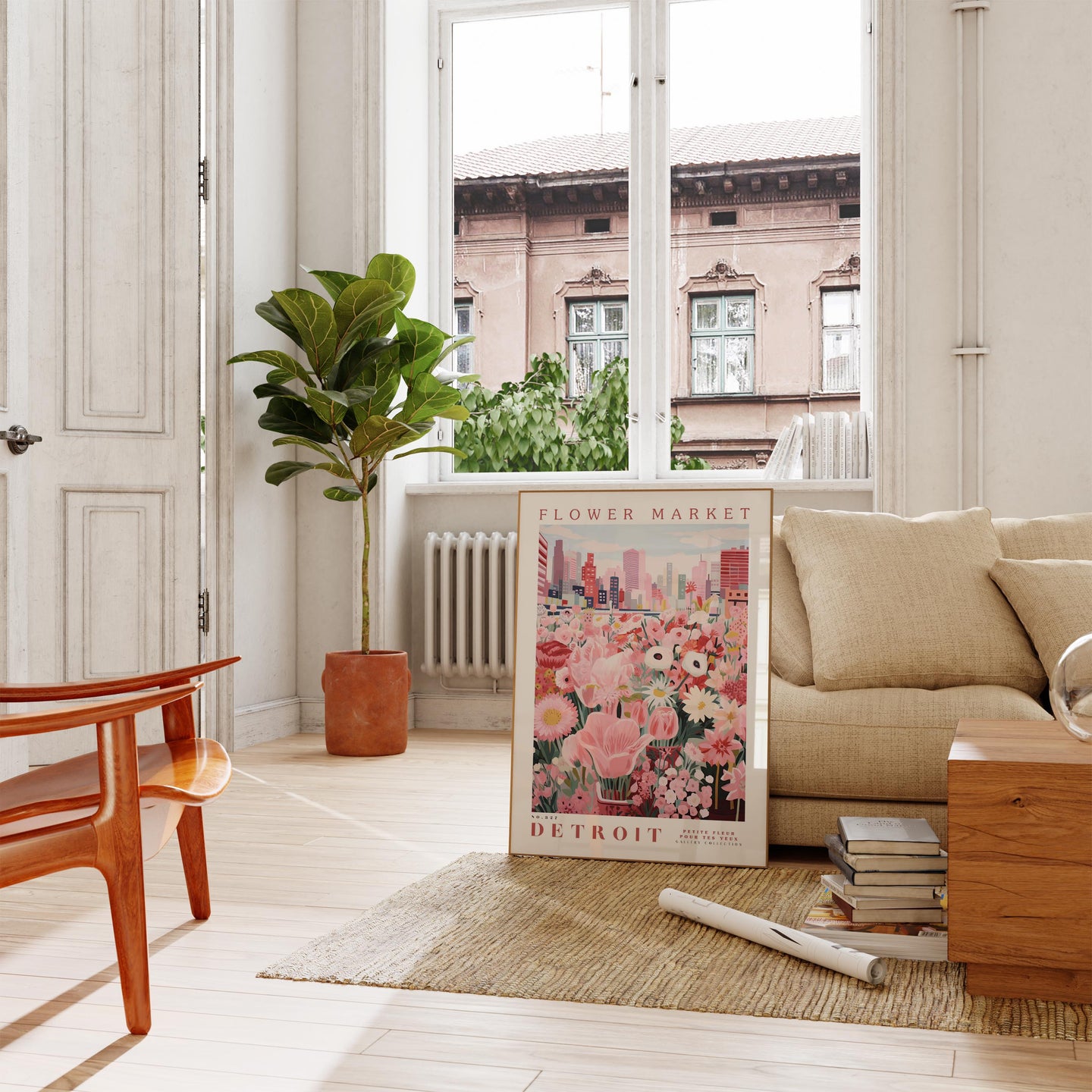 Detroit Flower Market Poster
