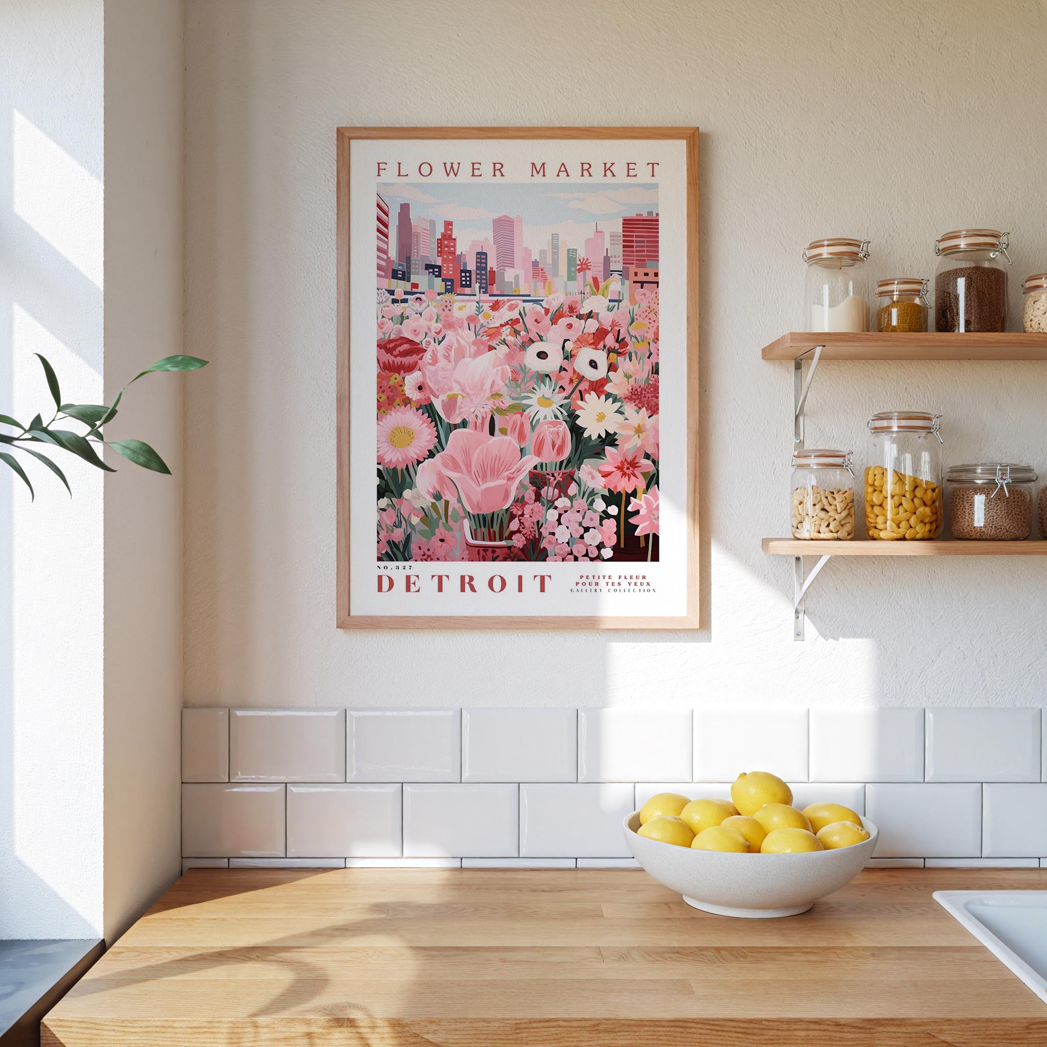 Detroit Flower Market Poster