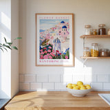 Santorini Flower Poster