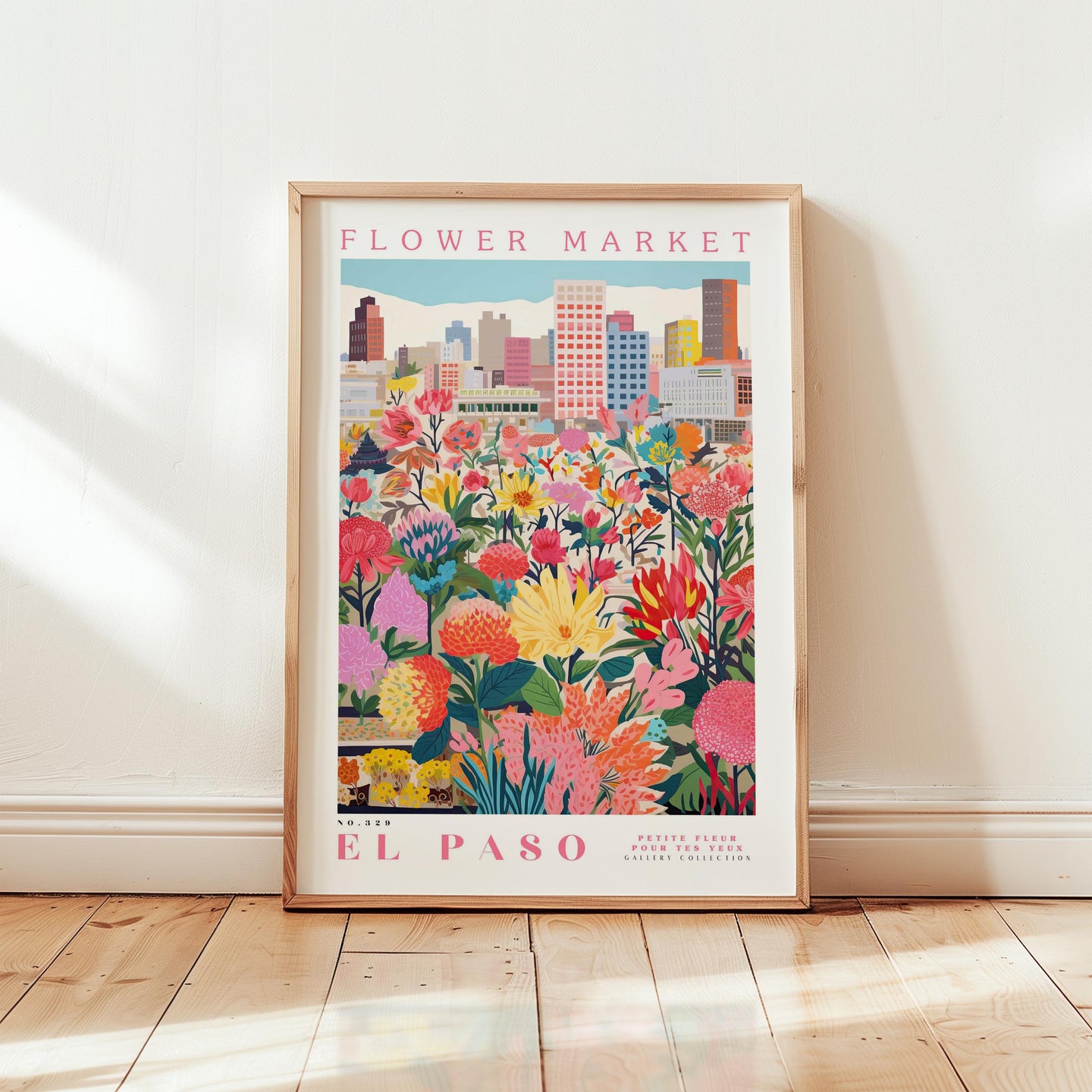 El Paso Flower Market Poster