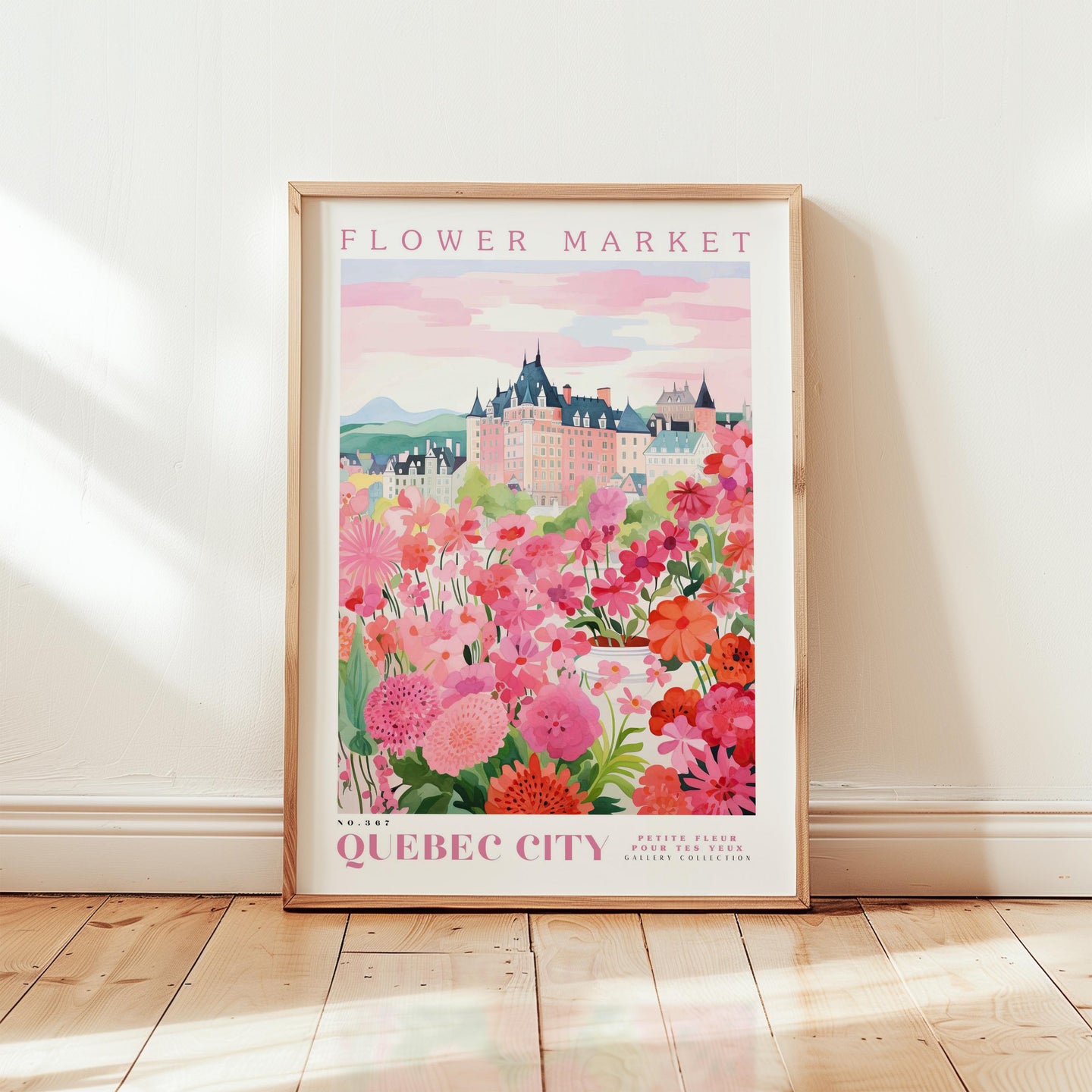 Quebec Flower Market Art Print
