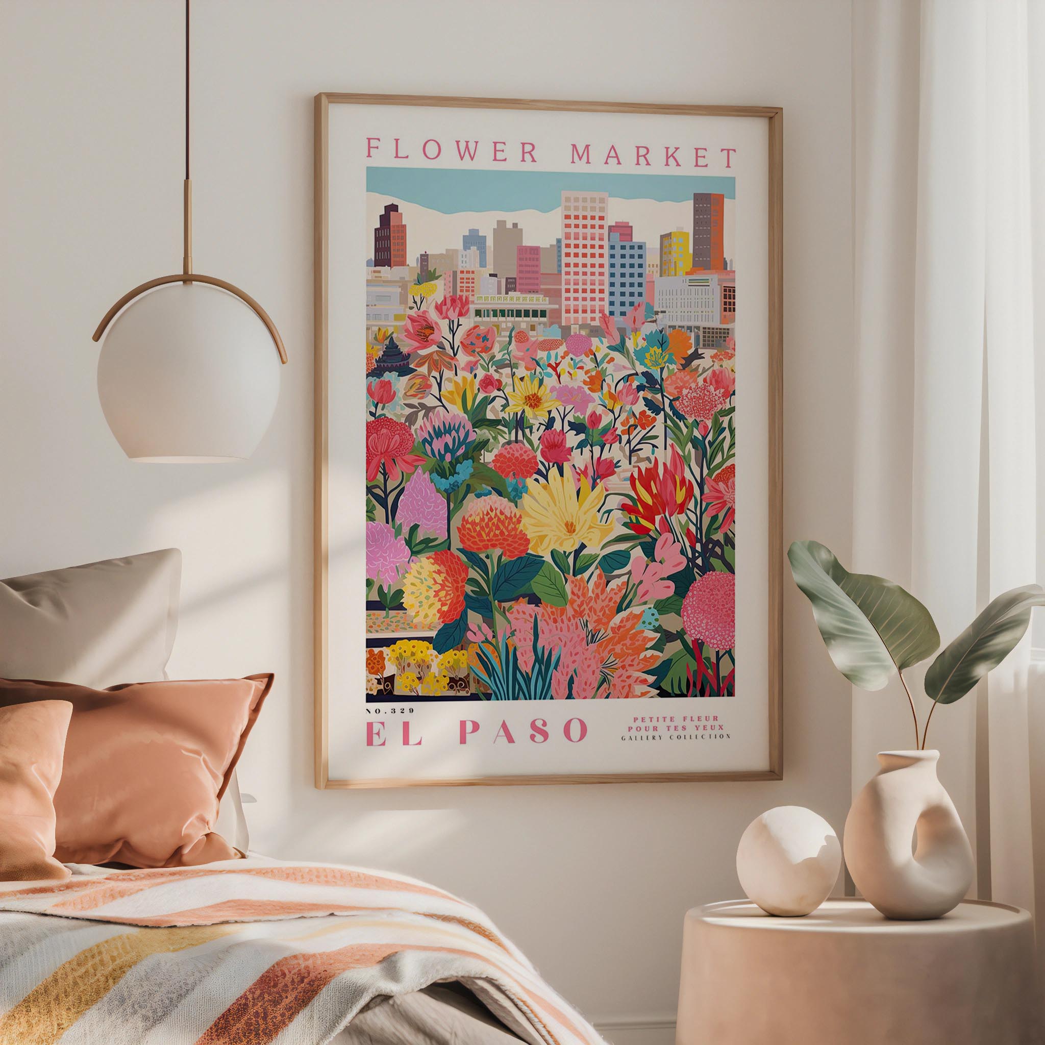 El Paso Flower Market Poster