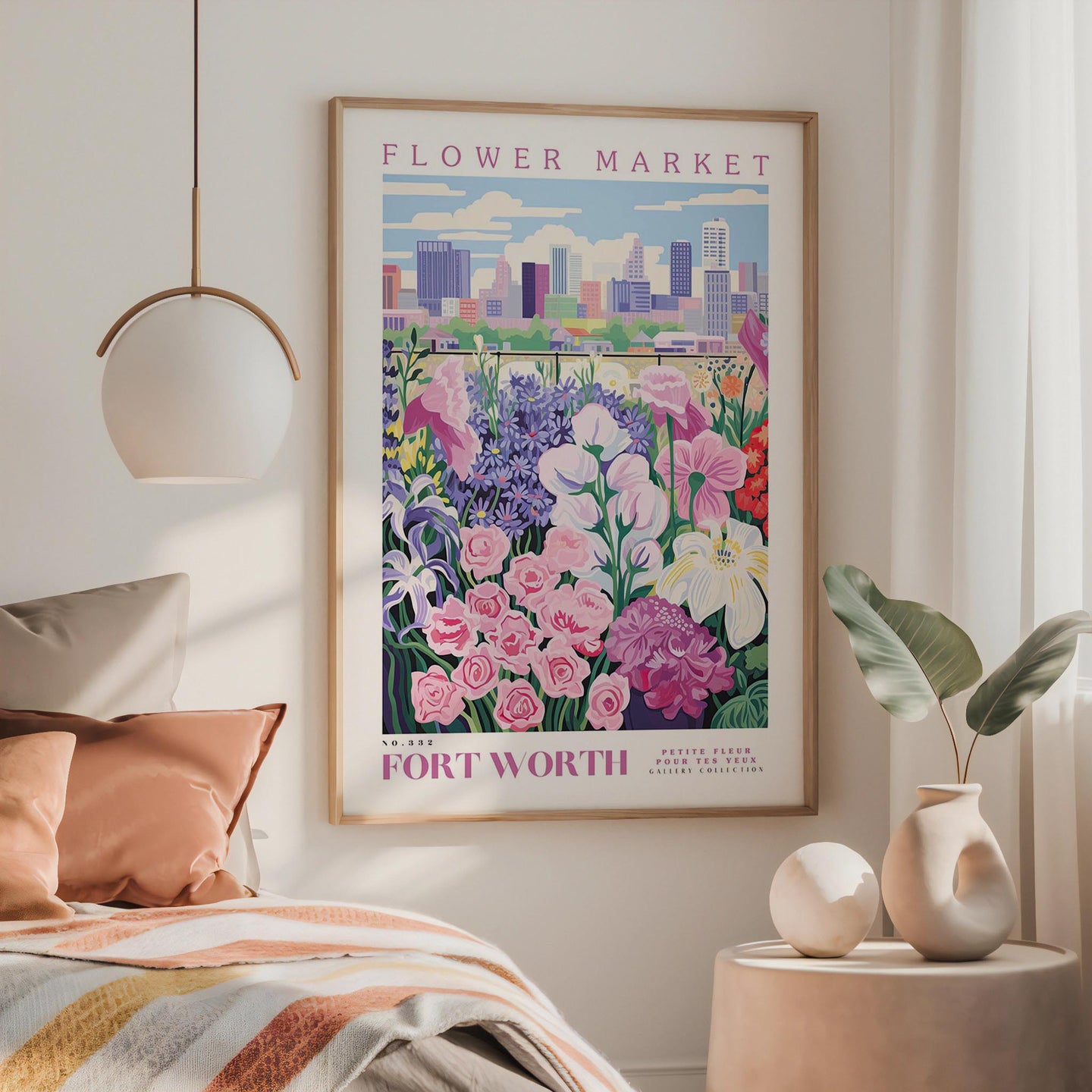 Fort Worth Flower Market Poster
