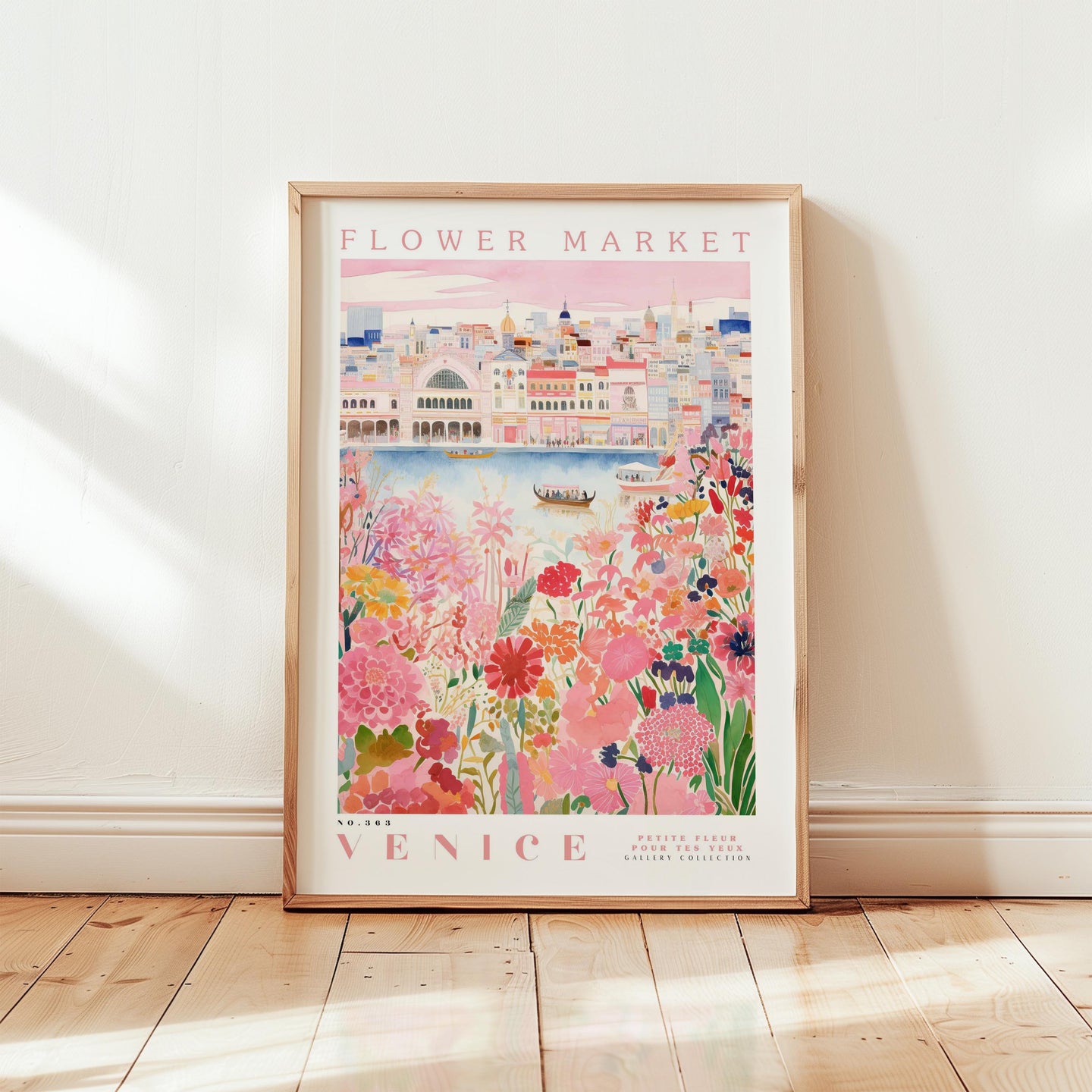 Venice Flower Market Art Print