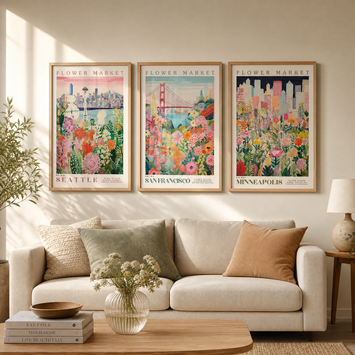 Set of 3 - Minneapolis, San Francisco, Seattle