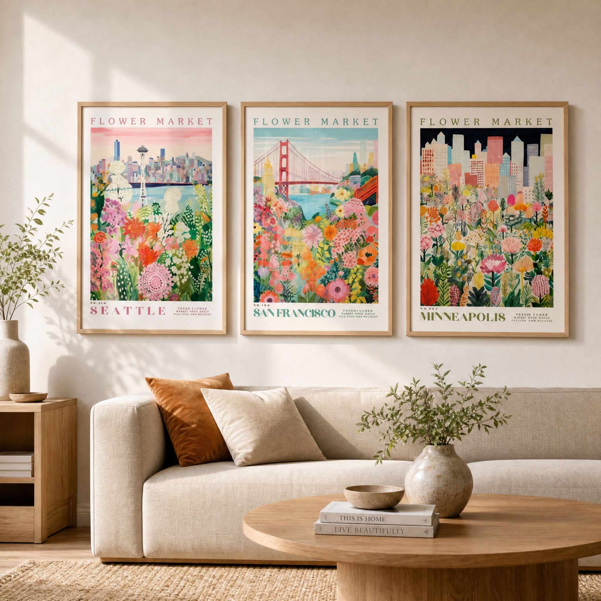 Set of 3 - Minneapolis, San Francisco, Seattle