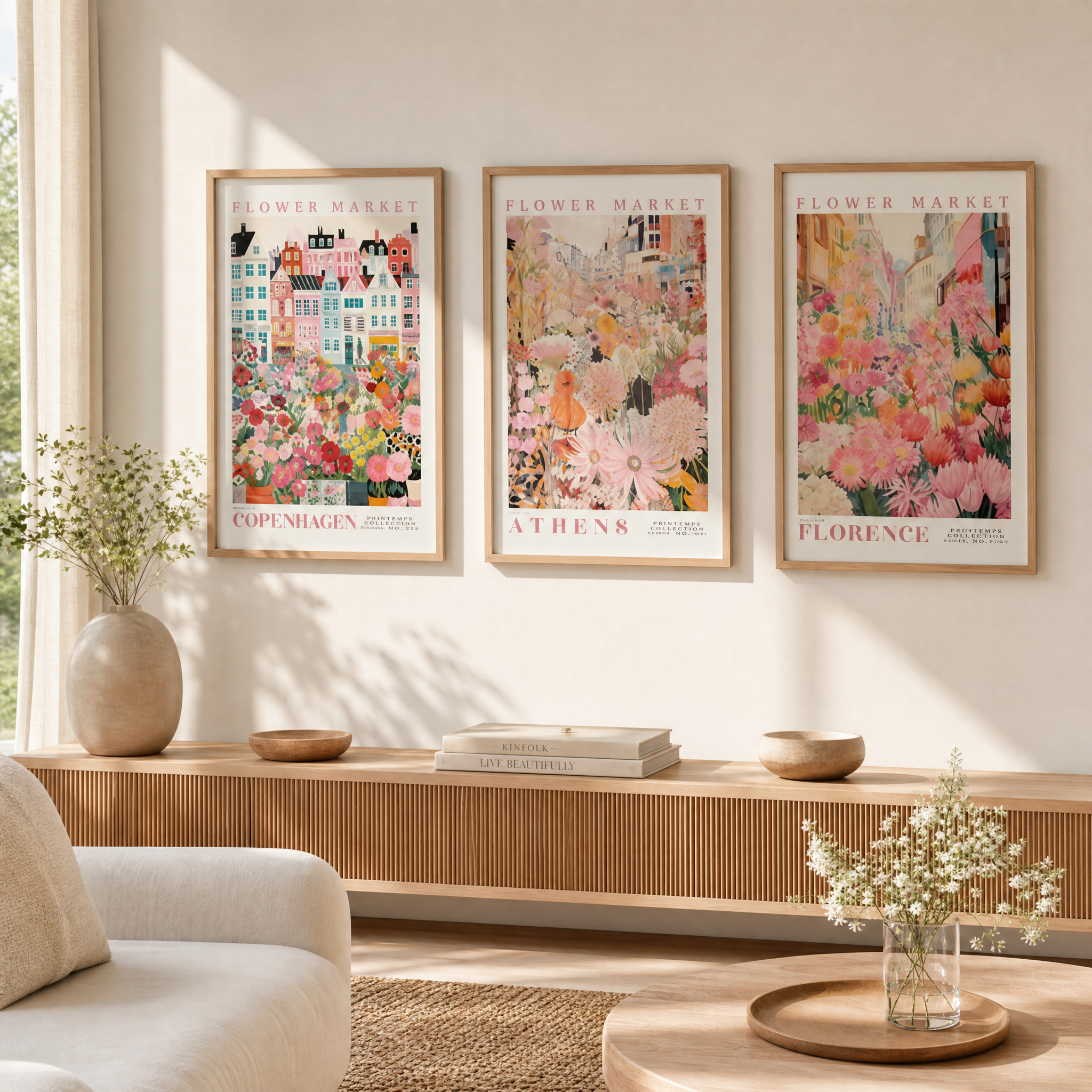 Flower Market Curated Set of 3 Prints