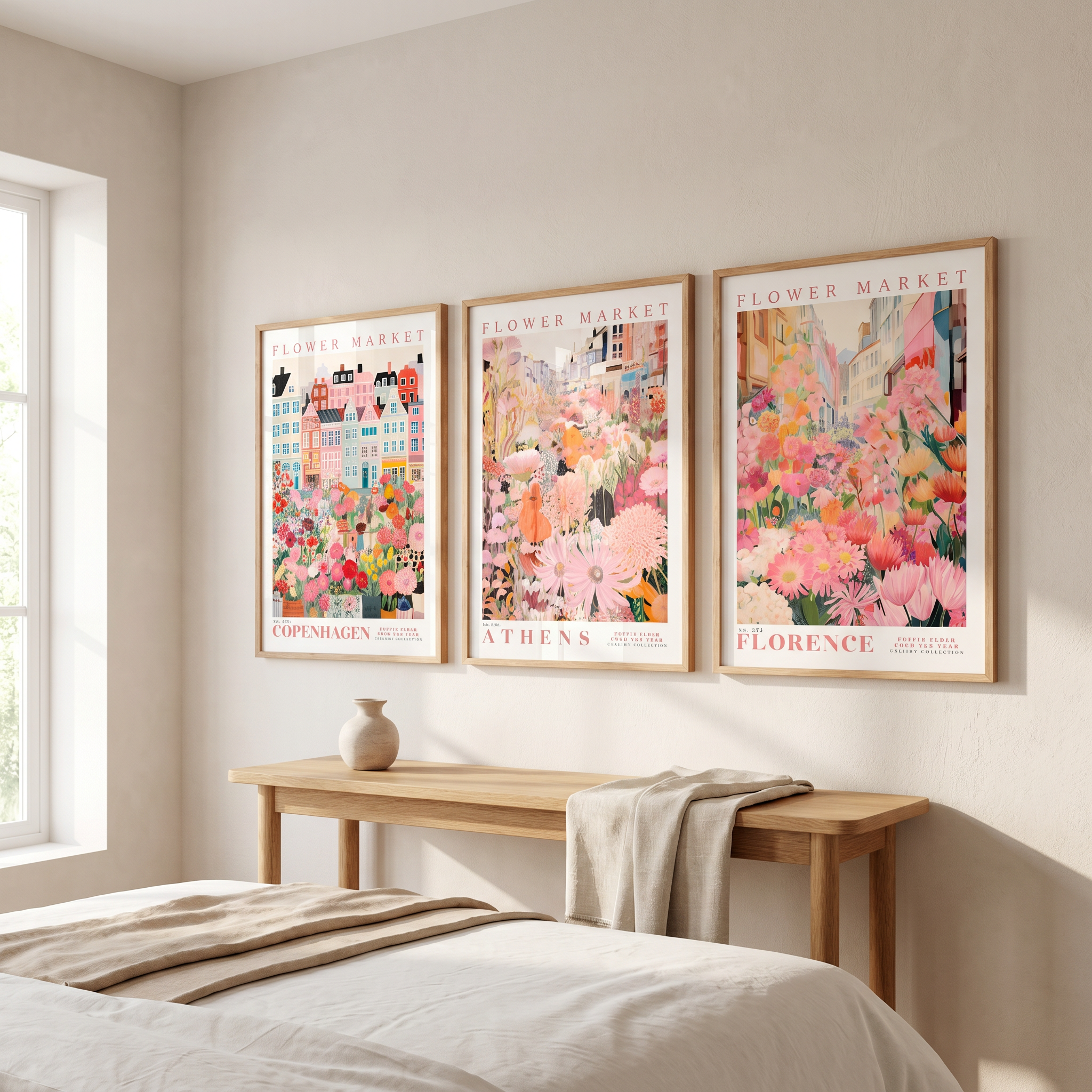 Flower Market Curated Set of 3 Prints