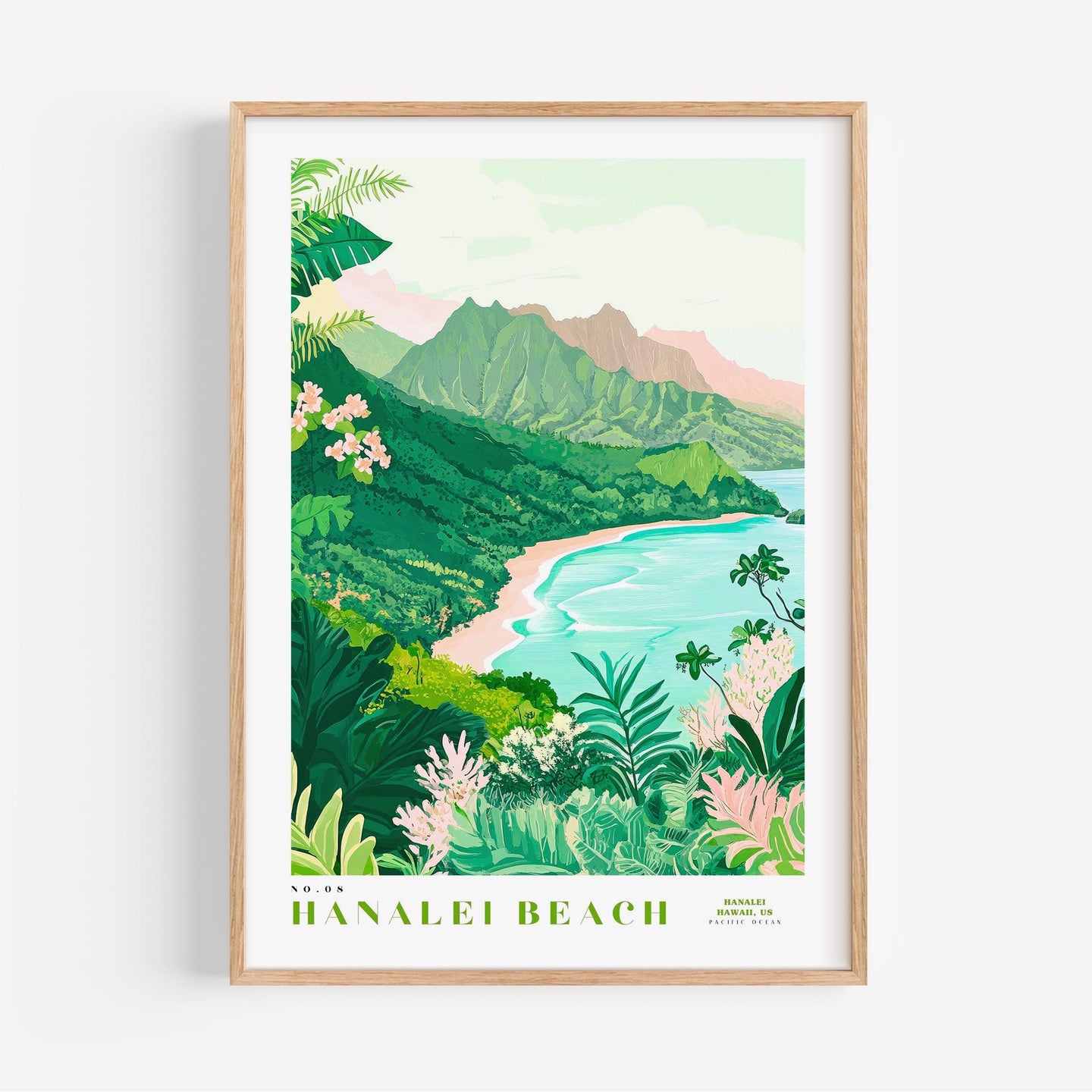 Hanalei Beach Poster