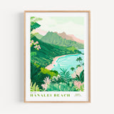 Hanalei Beach Poster