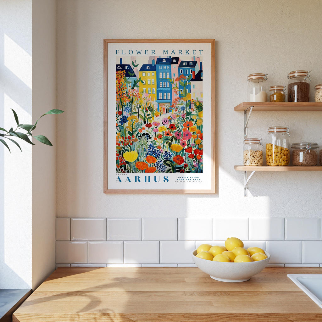 Aarhus Flower Market Poster - Poster - Flower Poster