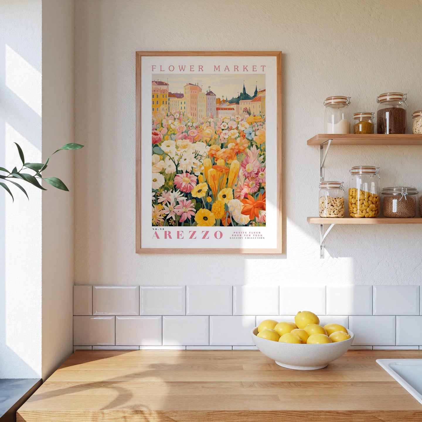 Arezzo Flower Market Poster - Posters - Flower Poster
