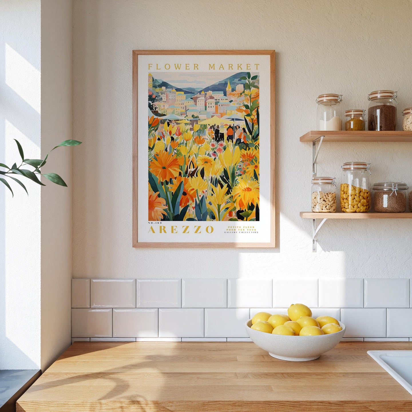 Arezzo Flower Market Poster - Posters - Flower Poster