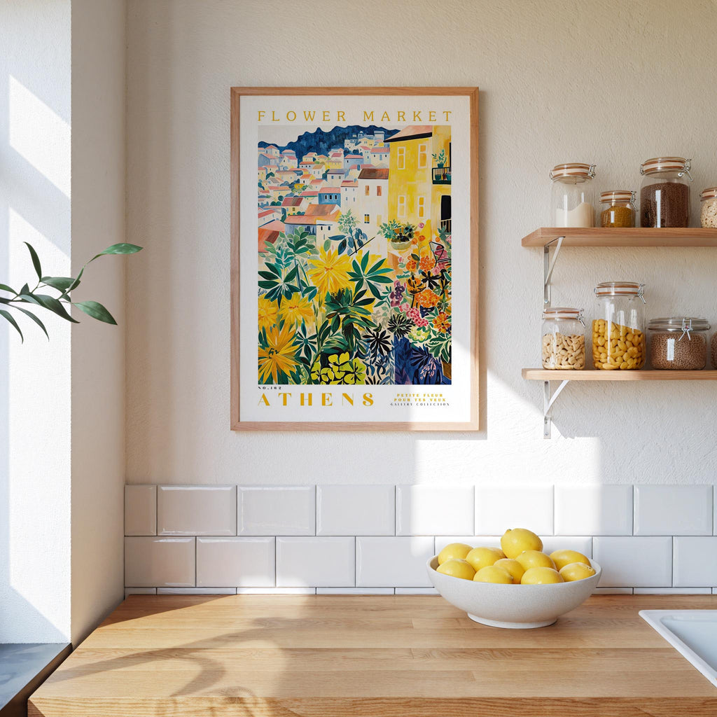 Athens Flower Market Poster - Posters - Flower Poster