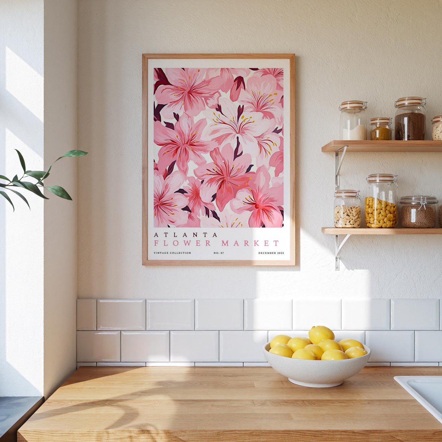 Atlanta Flower Market Poster - Posters - Flower Poster