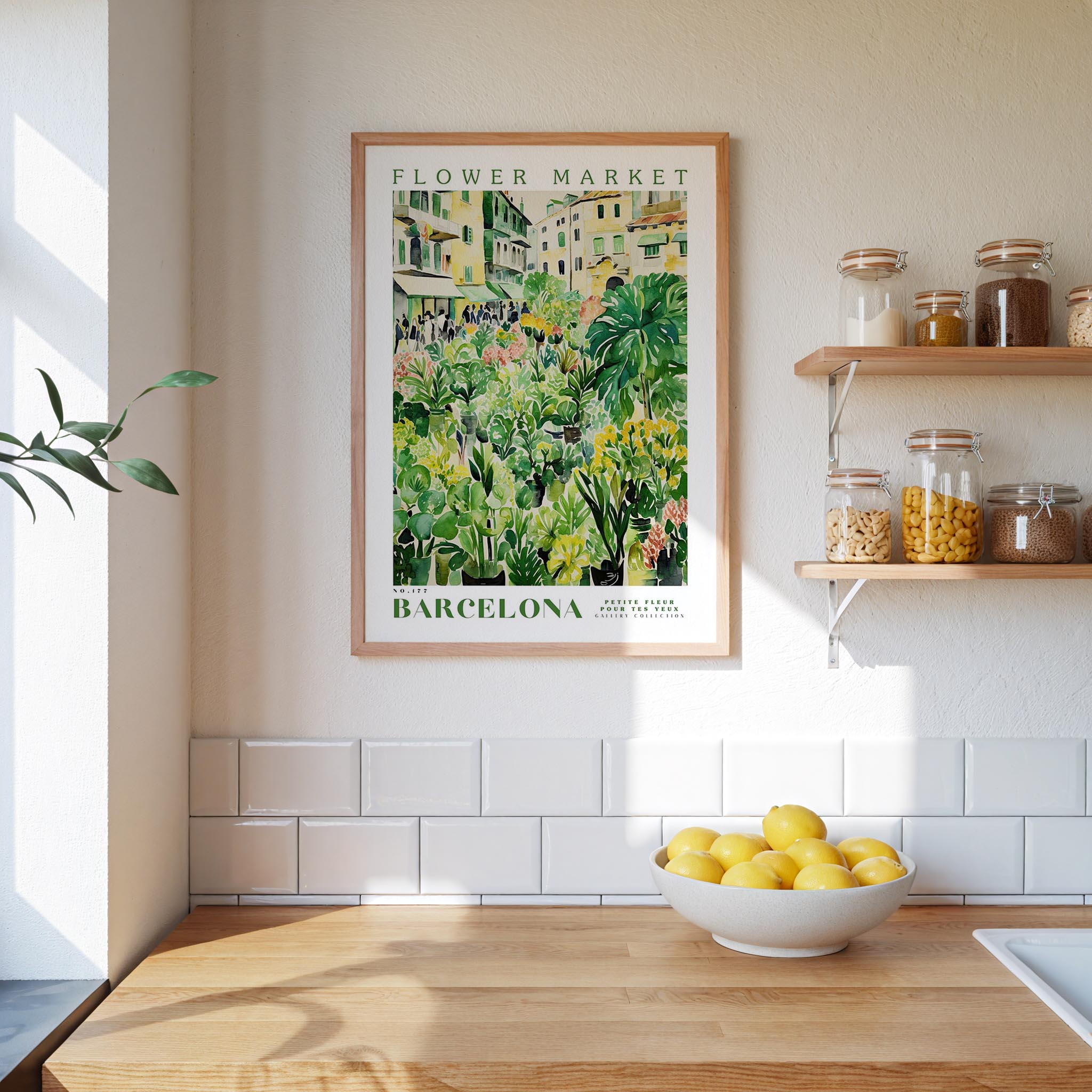 Barcelona Flower Market Poster - Posters - Flower Poster