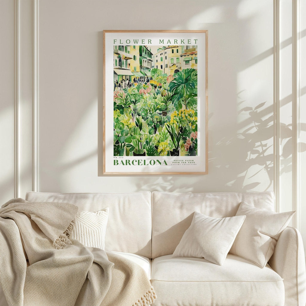 Barcelona Flower Market Poster - Posters - Flower Poster