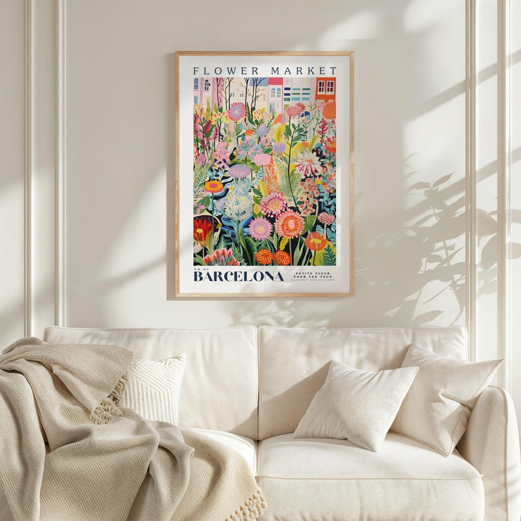 Barcelona Flower Market Poster - Posters - Flower Poster