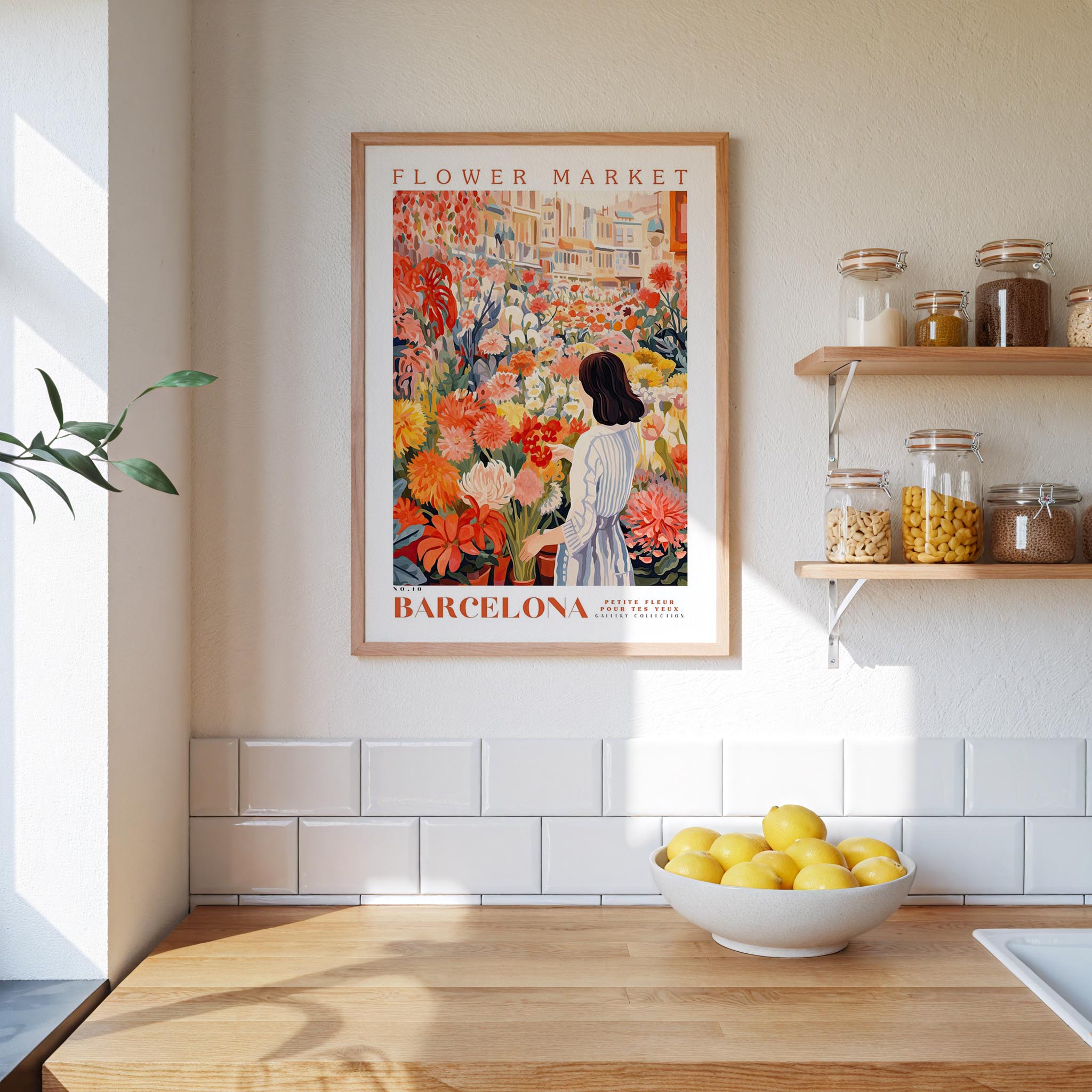 Barcelona Flower Market Poster - Posters - Flower Poster