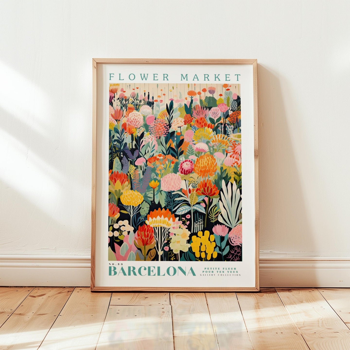 Barcelona Flower Market Poster - Posters - Flower Poster