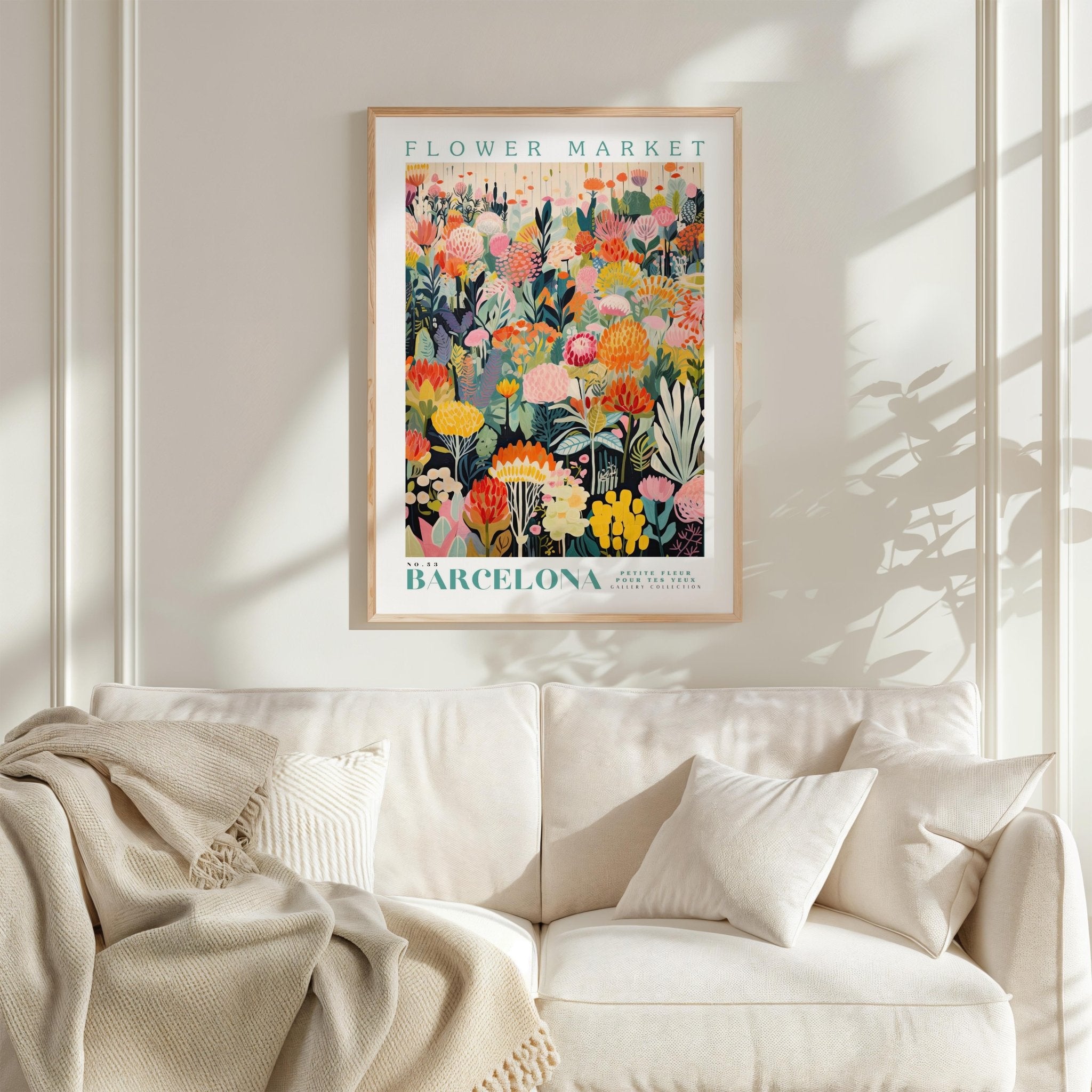 Barcelona Flower Market Poster - Posters - Flower Poster