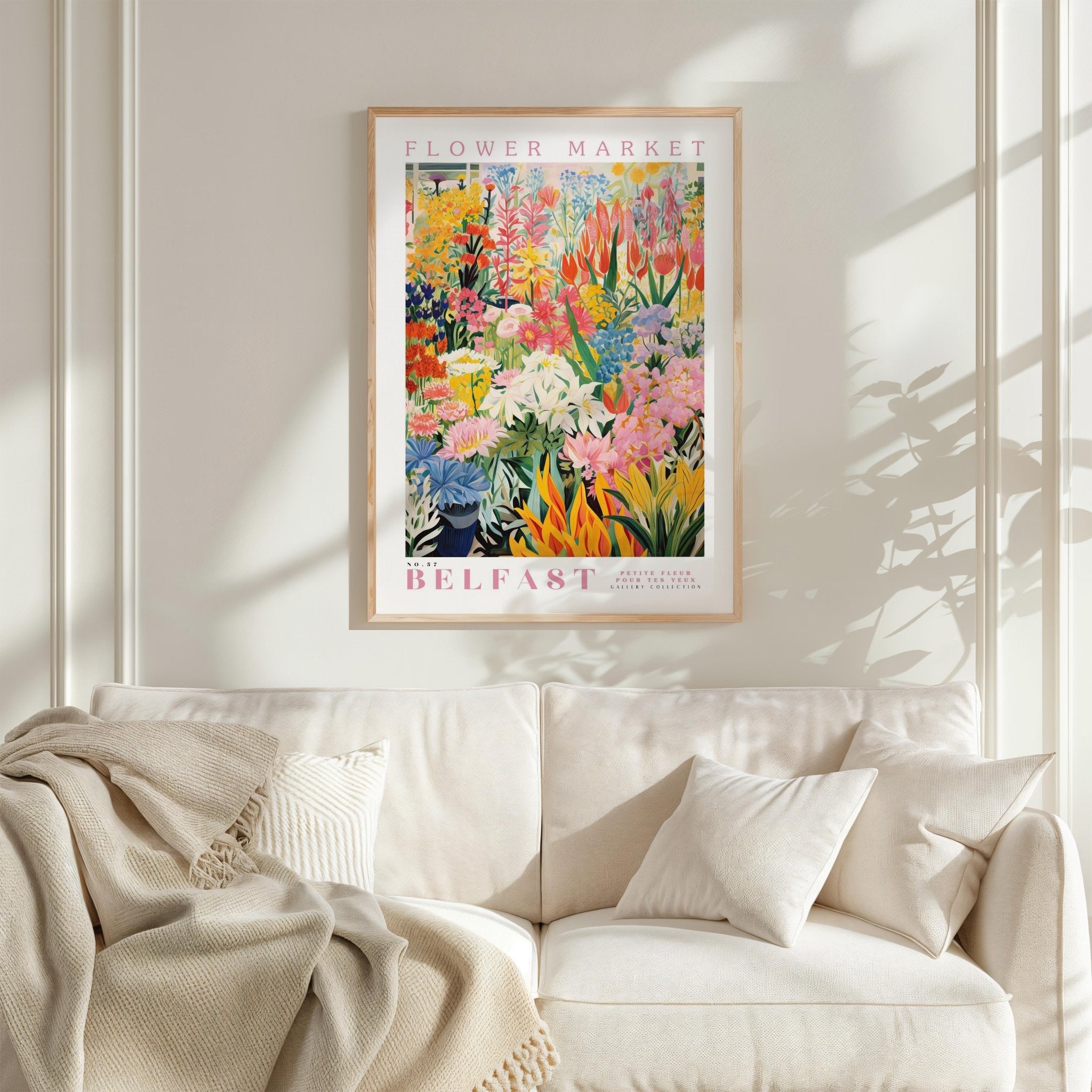 Belfast Flower Market Poster - Posters - Flower Poster