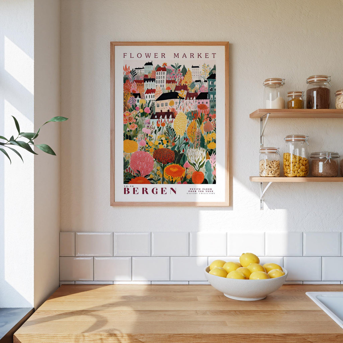 Bergen Flower Market Poster - Poster - Flower Poster