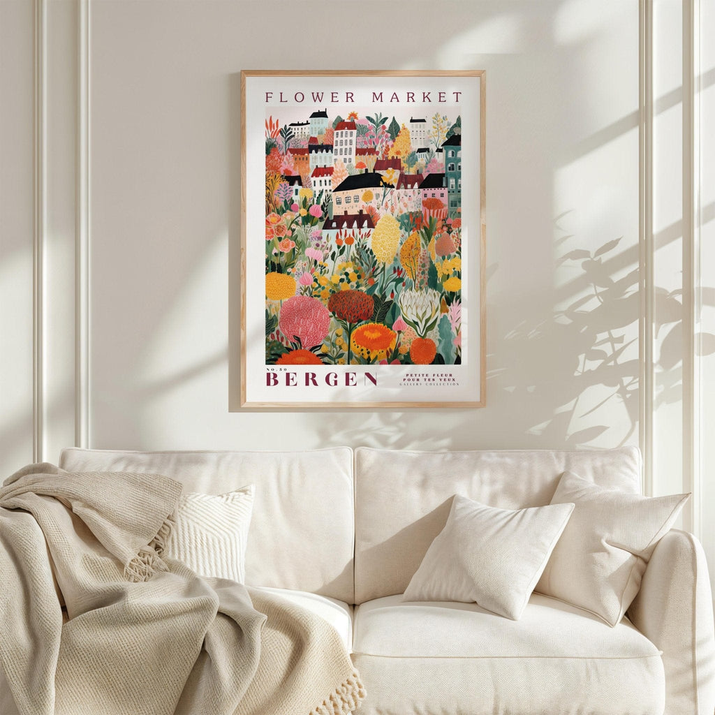 Bergen Flower Market Poster - Poster - Flower Poster
