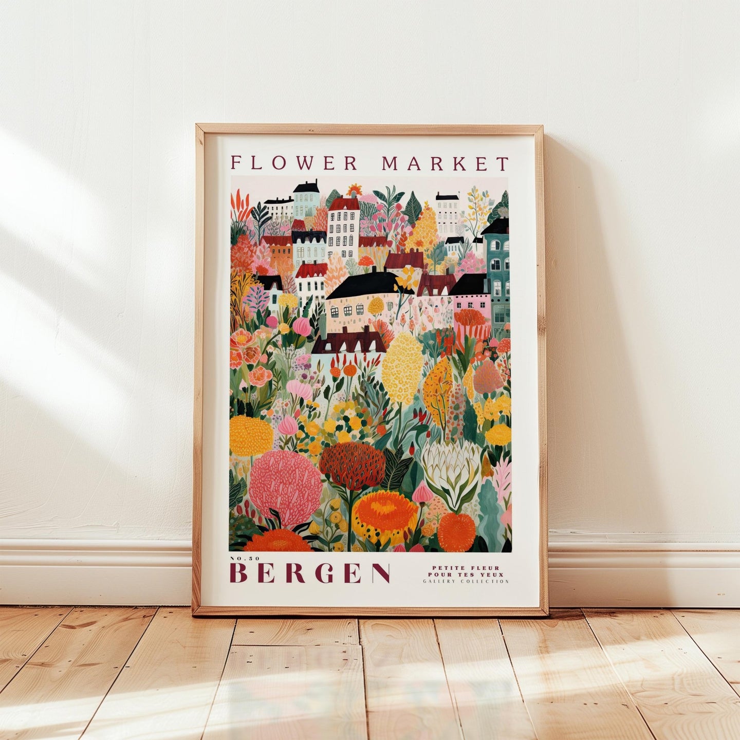 Bergen Flower Market Poster - Poster - Flower Poster