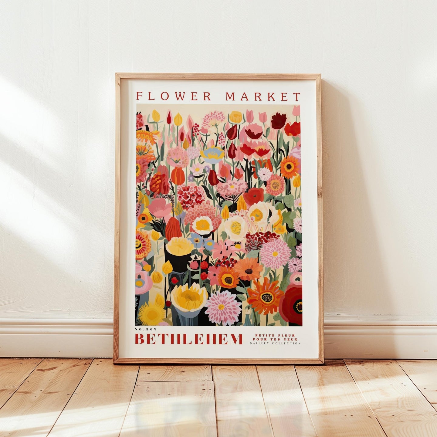 Bethlehem Flower Market Poster - Poster - Flower Poster