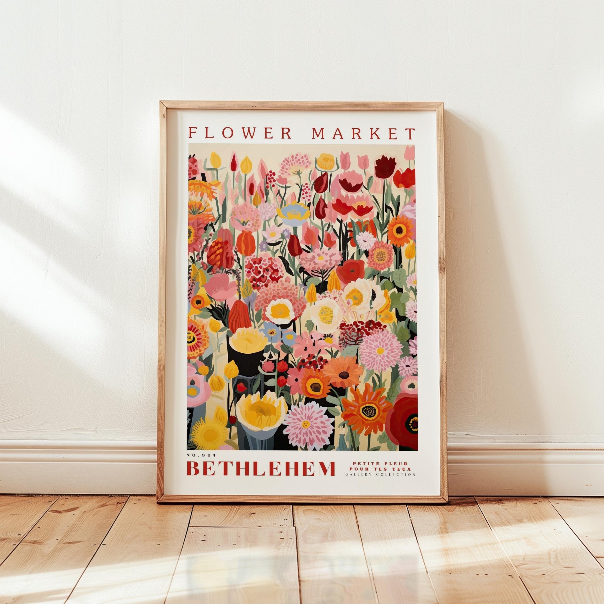 Bethlehem Flower Market Poster - Poster - Flower Poster