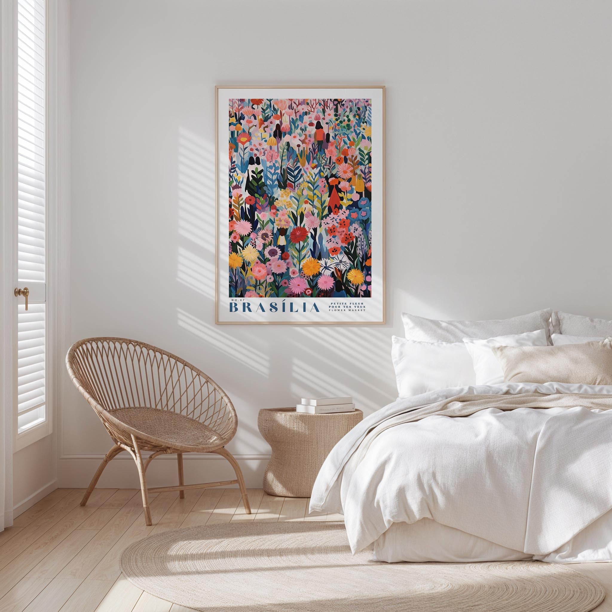 Brasilia Flower Market Poster - Posters - Flower Poster