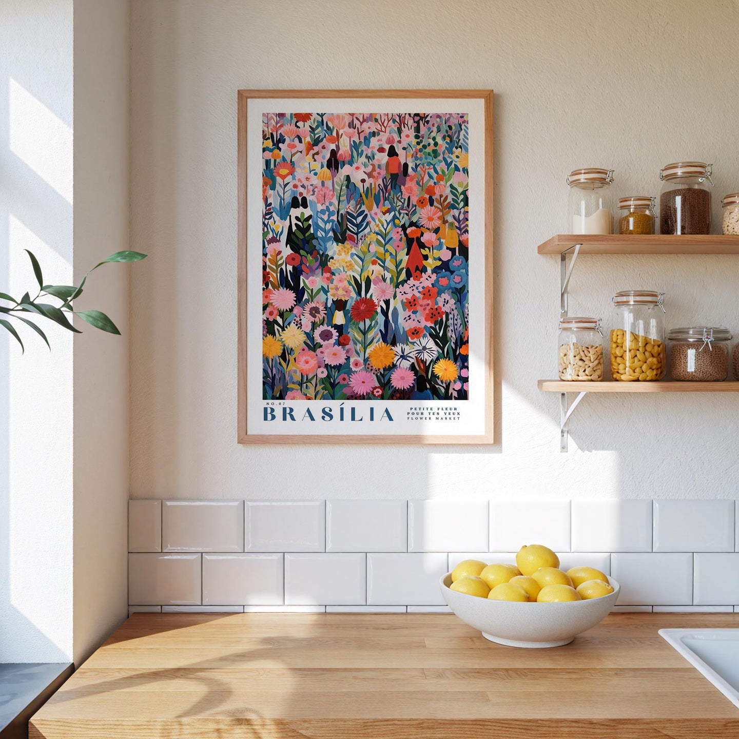 Brasilia Flower Market Poster - Posters - Flower Poster