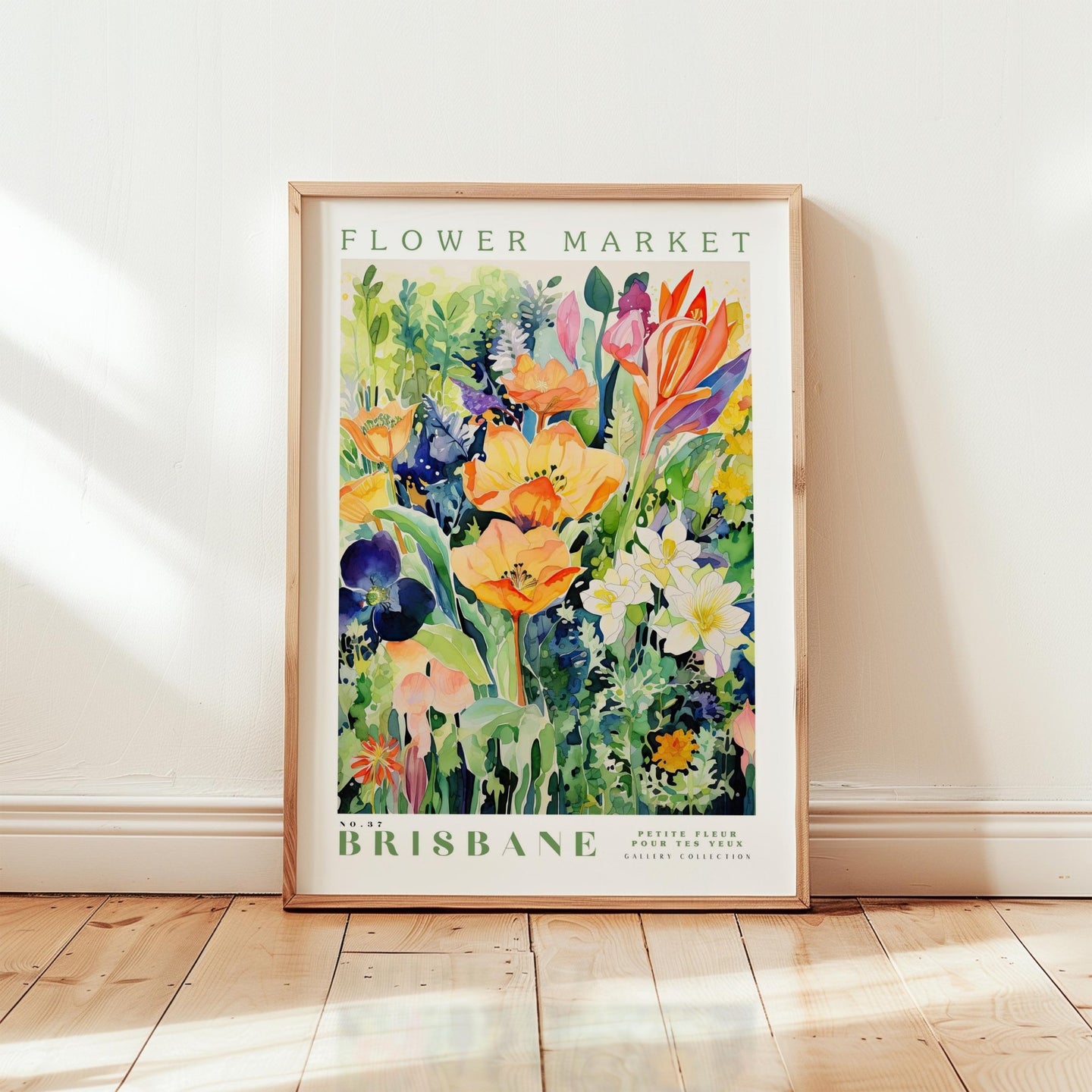 Brisbane Flower Market Poster - Posters - Flower Poster