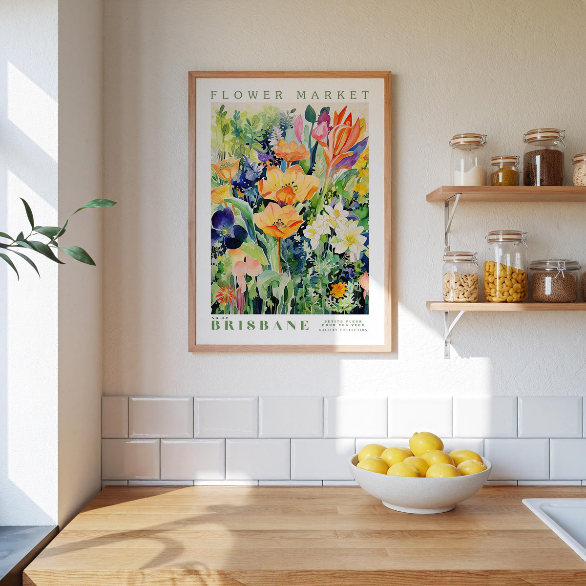 Brisbane Flower Market Poster - Posters - Flower Poster