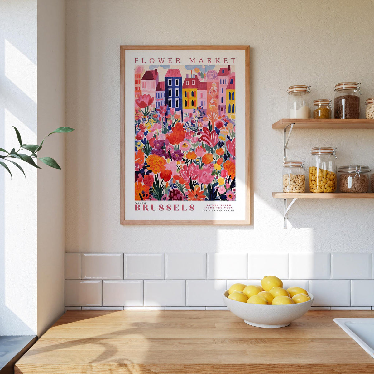 Brussels Flower Market Poster - Posters - Flower Poster