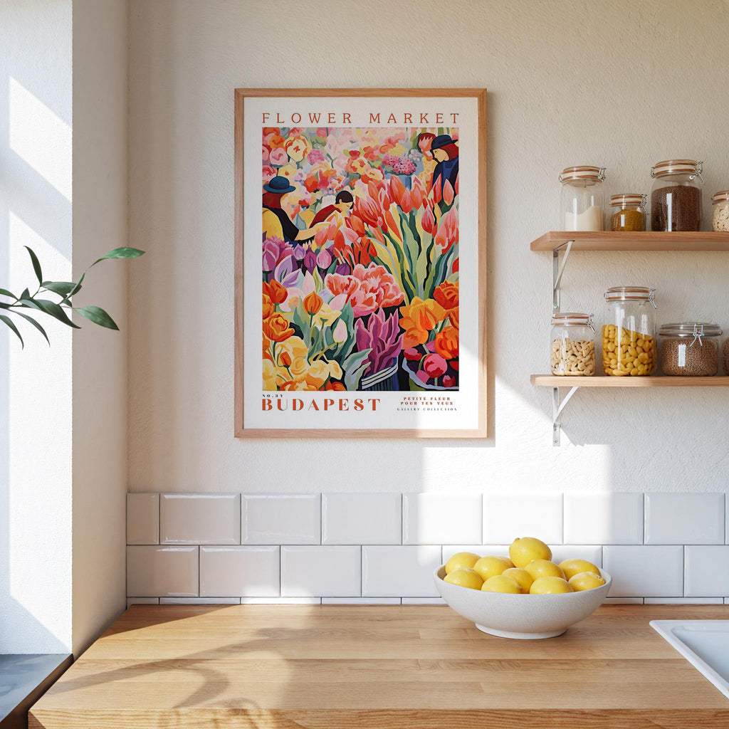 Budapest Flower Market Poster - Posters - Flower Poster