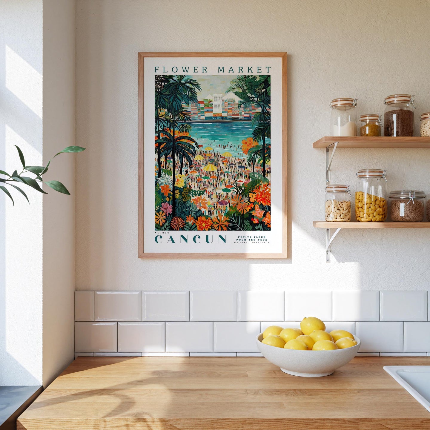 Cancun Flower Market Poster - Poster - Flower Poster