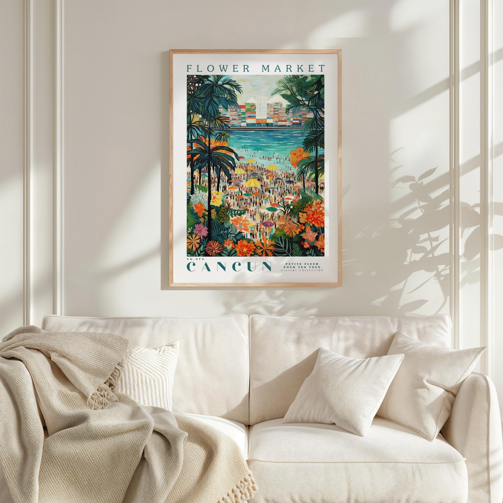 Cancun Flower Market Poster - Poster - Flower Poster