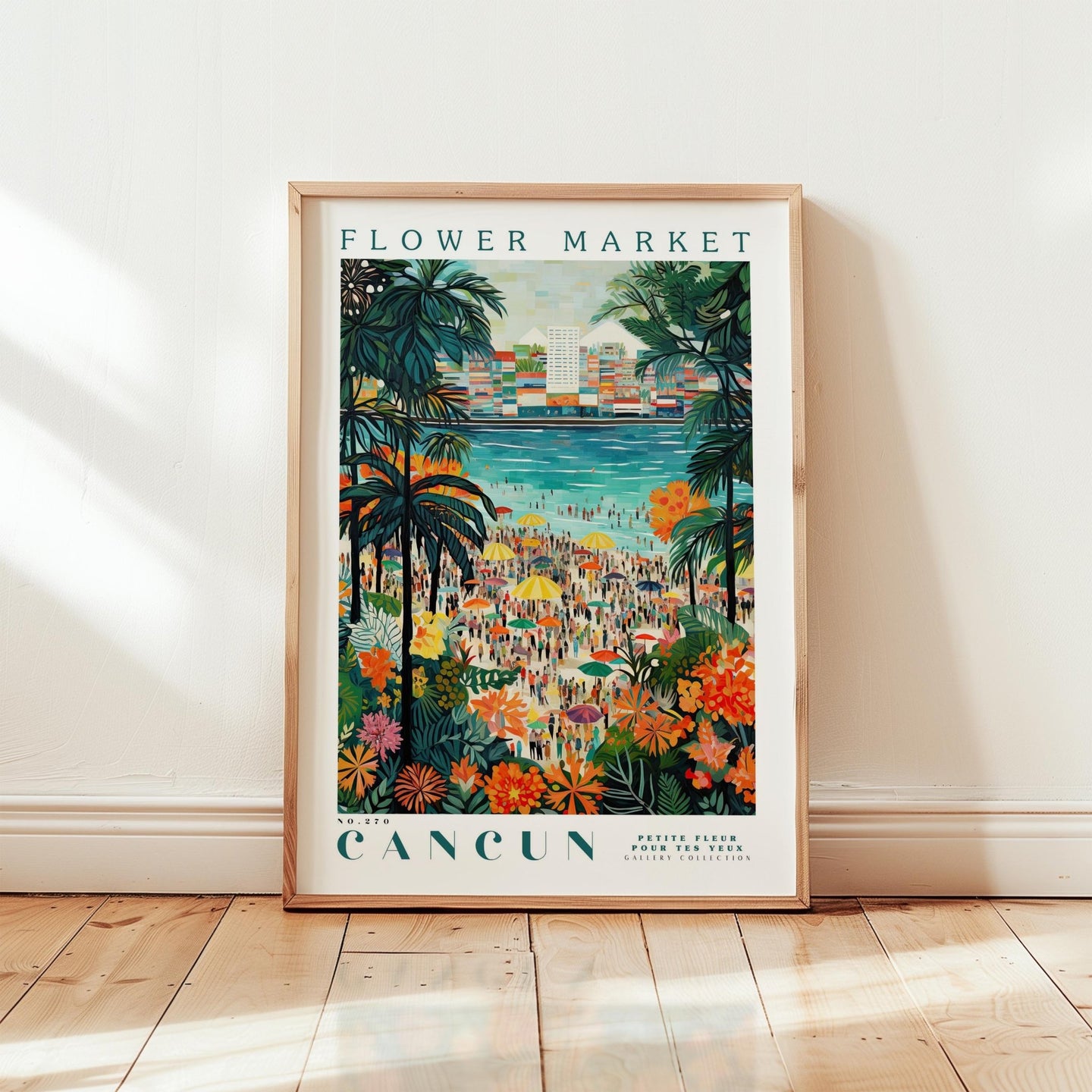 Cancun Flower Market Poster - Poster - Flower Poster